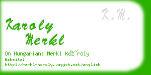 karoly merkl business card